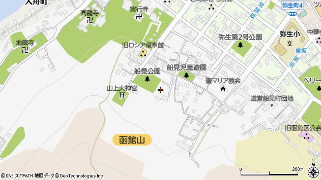 〒040-0055 北海道函館市船見町の地図