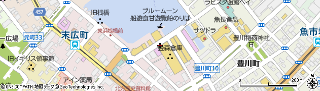 西波止場・函館ビヤホール前周辺の地図