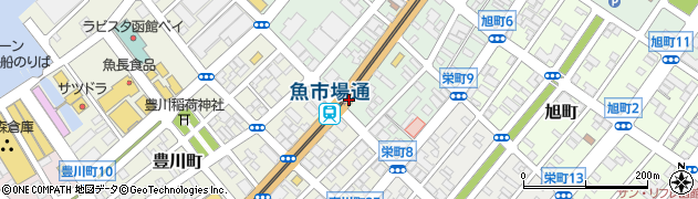 北海道函館市周辺の地図