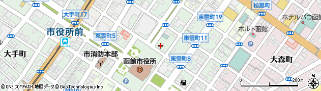 函館水天宮周辺の地図
