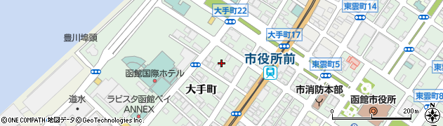 北海道函館市大手町周辺の地図