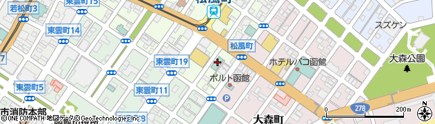 スーパーホテル函館周辺の地図
