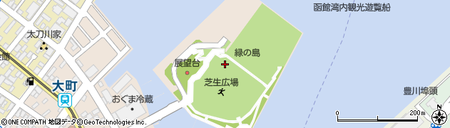 緑の島周辺の地図