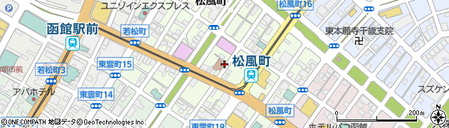北海道函館市松風町周辺の地図