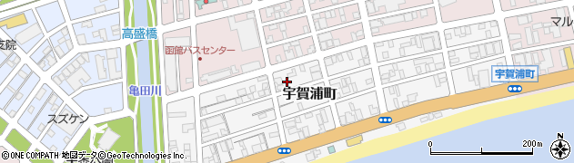 北海道函館市宇賀浦町周辺の地図