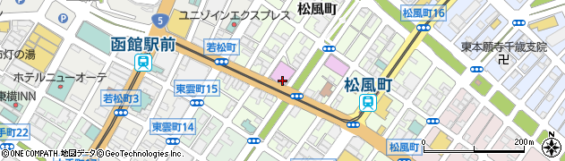 マルハン函館大門店周辺の地図