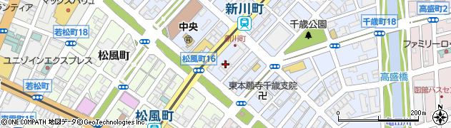 函館商工信用組合　土休日時間外カード紛失盗難受付周辺の地図