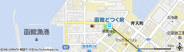 函館市　西部児童館周辺の地図