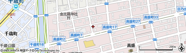 北海道函館市高盛町周辺の地図