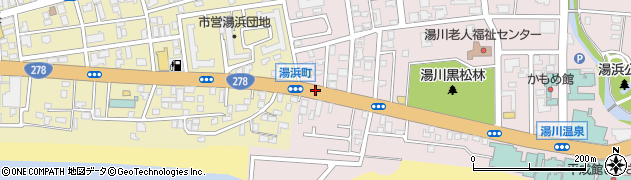 湯川町一丁目周辺の地図