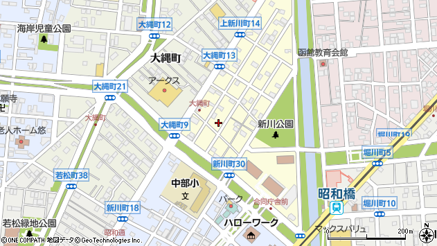 〒040-0031 北海道函館市上新川町の地図