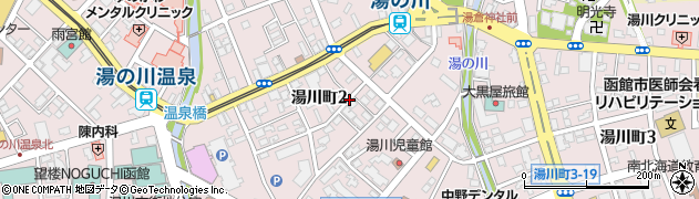 北海道函館市湯川町周辺の地図