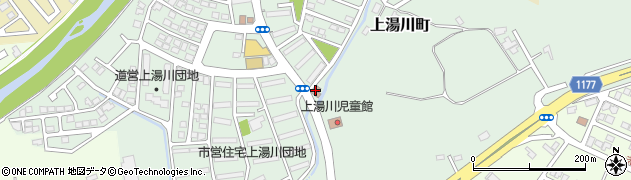 函館市役所　函館市住宅都市施設公社（一般財団法人）湯川団地集会所周辺の地図