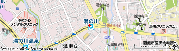 湯の川駅周辺の地図