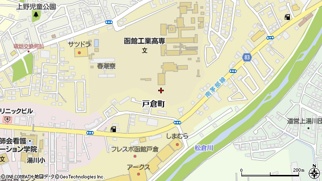 〒042-0953 北海道函館市戸倉町の地図