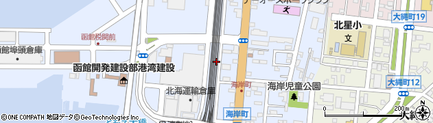 北海道函館市海岸町周辺の地図