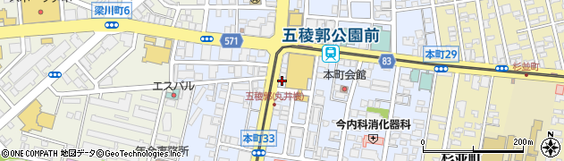 カービスパーク函館本町２駐車場周辺の地図