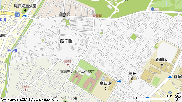 〒042-0955 北海道函館市高丘町の地図