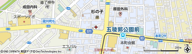 北海道銀行函館支店周辺の地図