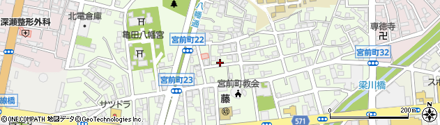 北海道函館市宮前町27周辺の地図