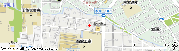 北海道函館市川原町4周辺の地図