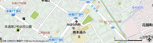 前田産業株式会社　南本通薬局周辺の地図