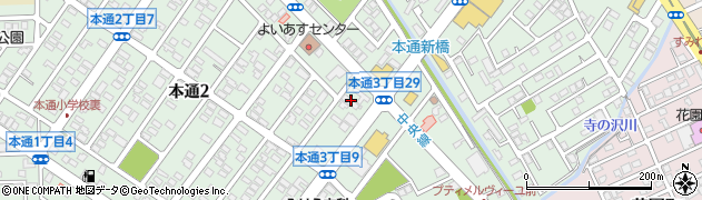 北日本石油スーパー　車検センター周辺の地図