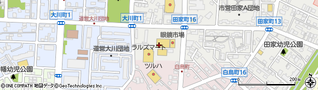 北海道函館市田家町16周辺の地図