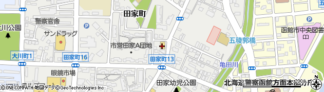 セイコーマート函館田家店周辺の地図