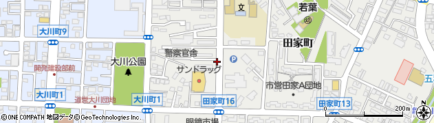 北海道函館市田家町周辺の地図