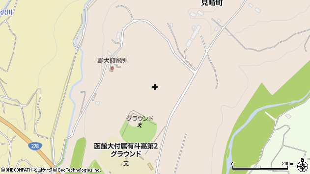 〒042-0956 北海道函館市見晴町の地図