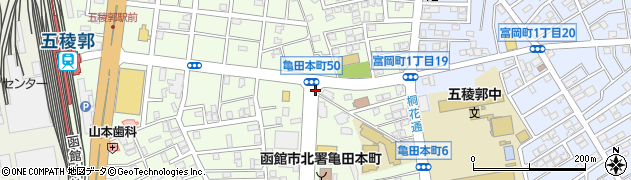亀田本町５１周辺の地図