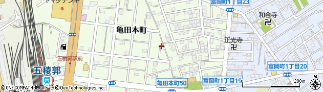 北海道函館市亀田本町41周辺の地図