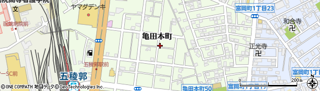北海道函館市亀田本町周辺の地図