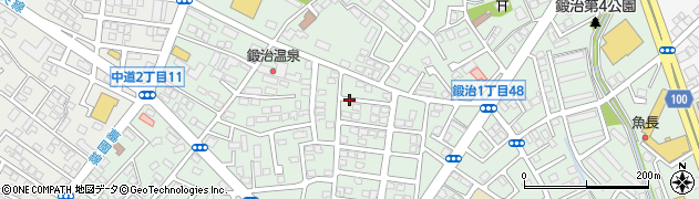 北海道函館市鍛治周辺の地図