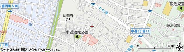 北海道函館市中道周辺の地図