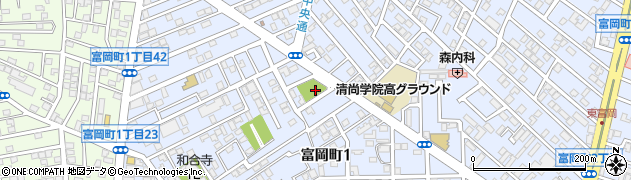富岡第1号街区公園周辺の地図