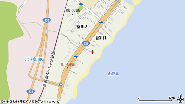 〒049-0131 北海道北斗市富川の地図