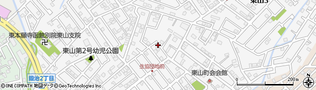 北海道函館市東山周辺の地図