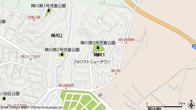 〒041-0837 北海道函館市陣川の地図