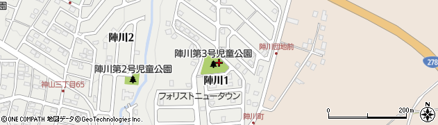 陣川第3号児童公園周辺の地図