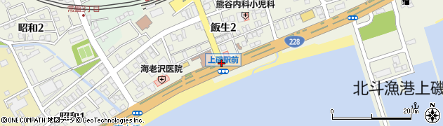上磯駅前周辺の地図