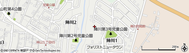 北海道函館市陣川周辺の地図