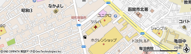ぱれっと函館店周辺の地図