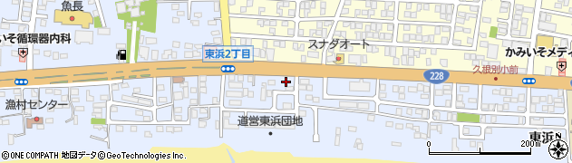 北海道北斗市東浜周辺の地図