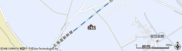 北海道北斗市桜岱周辺の地図