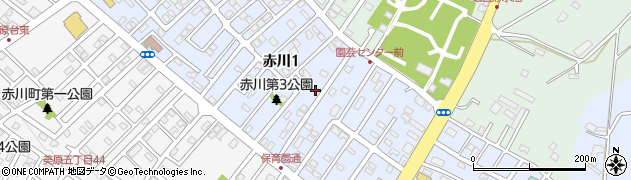 北海道函館市赤川1丁目周辺の地図