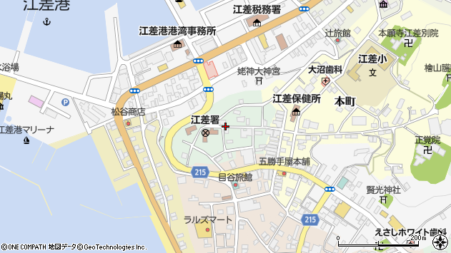 〒043-0042 北海道檜山郡江差町上野町の地図