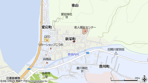 〒043-0032 北海道檜山郡江差町新栄町の地図