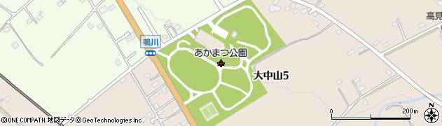 七飯総合公園（あかまつ公園）周辺の地図